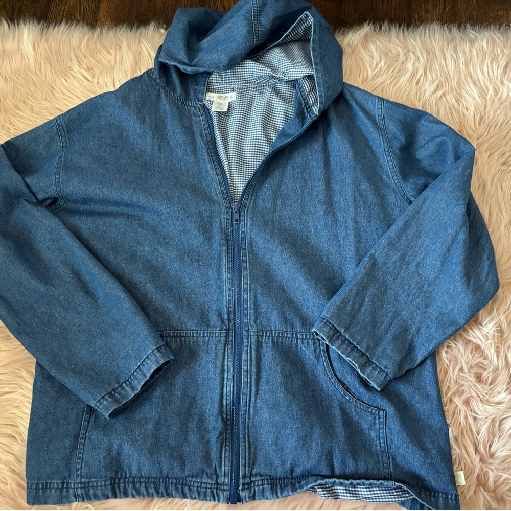 Hooded Blue Denim Jacket